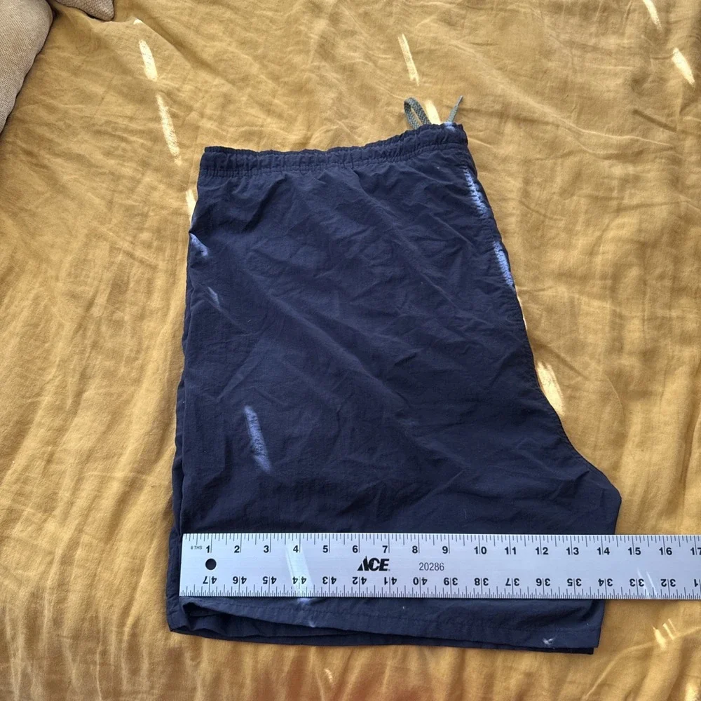 Big Dogs‎ Shorts Mens XL Blue Swim Trunks Drawstring Mesh Lined Stripe Logo